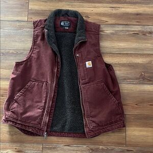 Carhartt Burgundy Fleece Vest